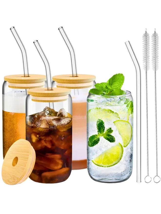 1CHASE Set of 4 - Can-Shaped Sipper Glass 550ml - Image 1